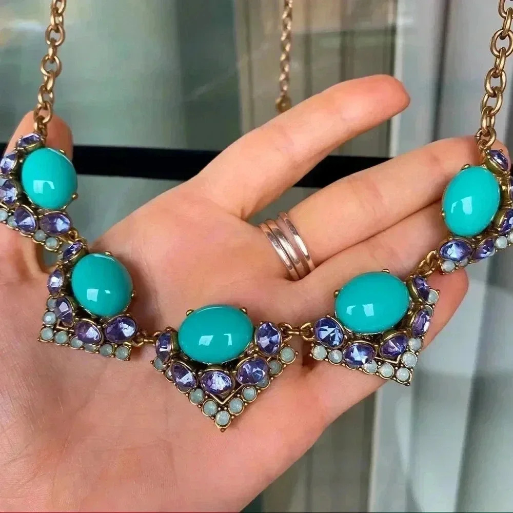 Stella & Dot Enamel and Crystal Statement Necklace​​